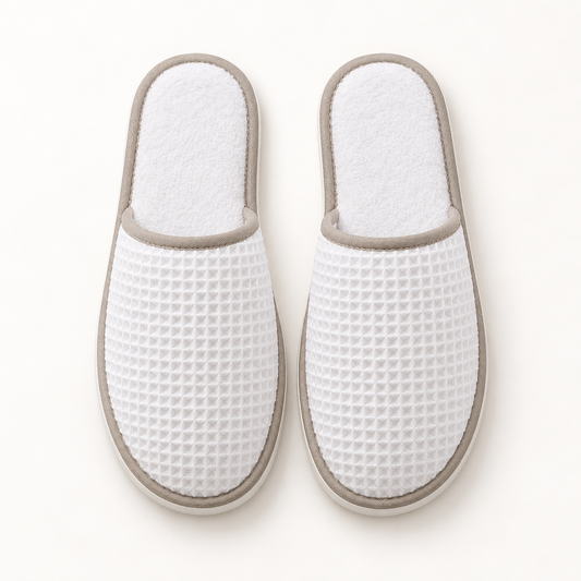 Spa Suite Closed-Toe Piped Slipper — overhead