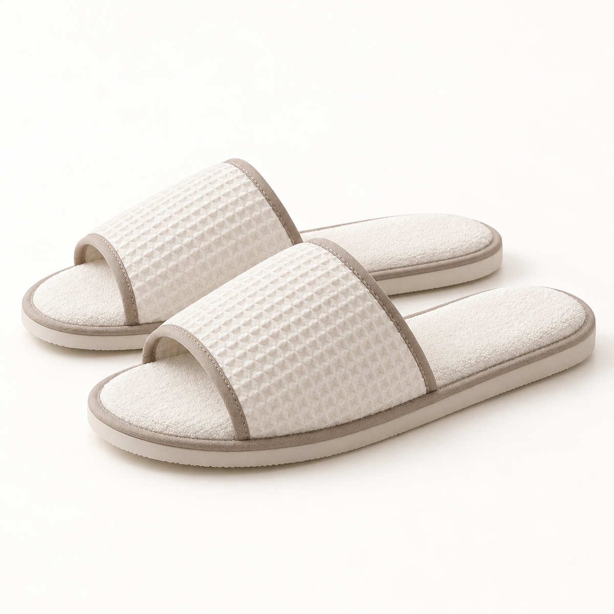 Spa Suite Open-Toe Piped Slipper — profile
