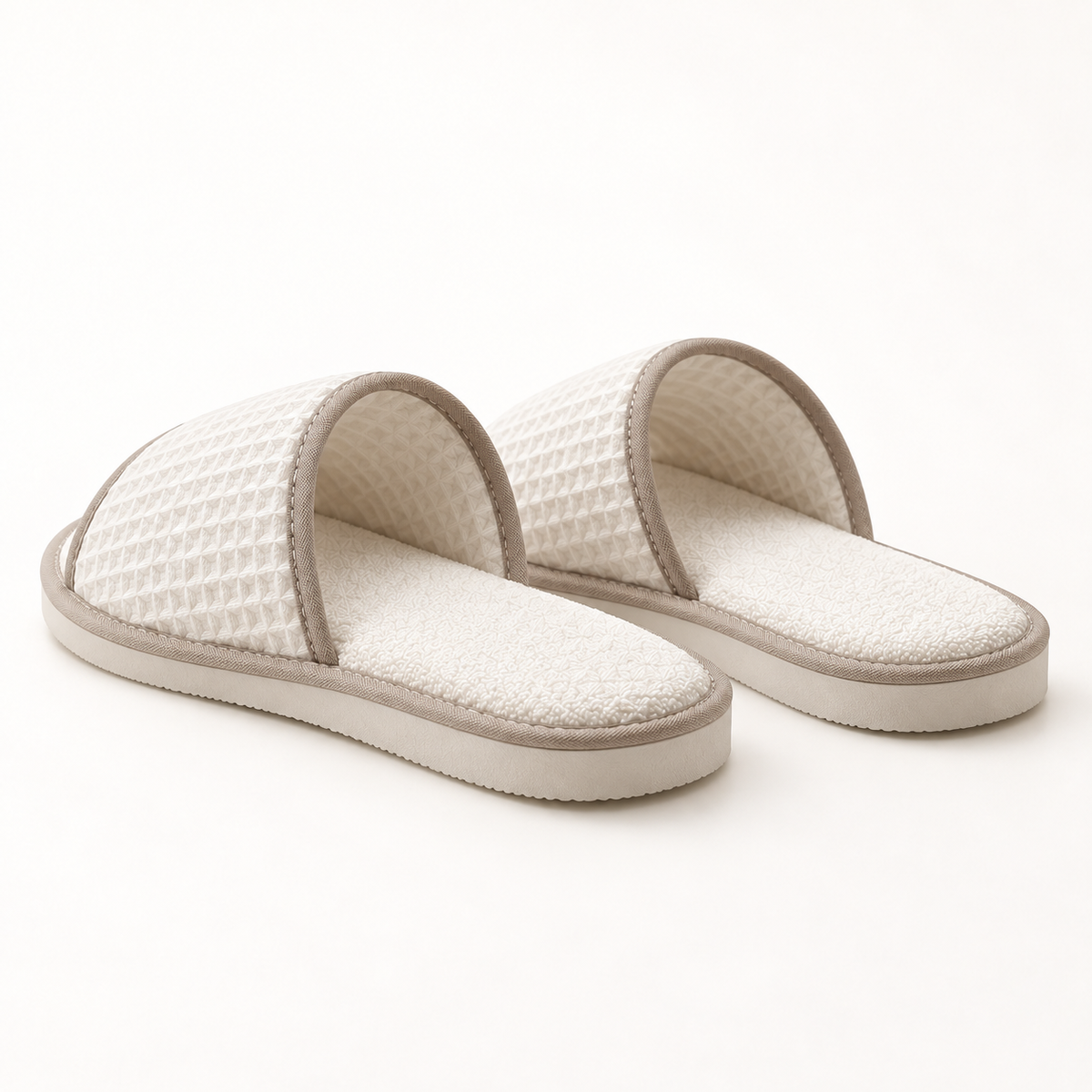 Spa Suite Open-Toe Piped Slipper — rear