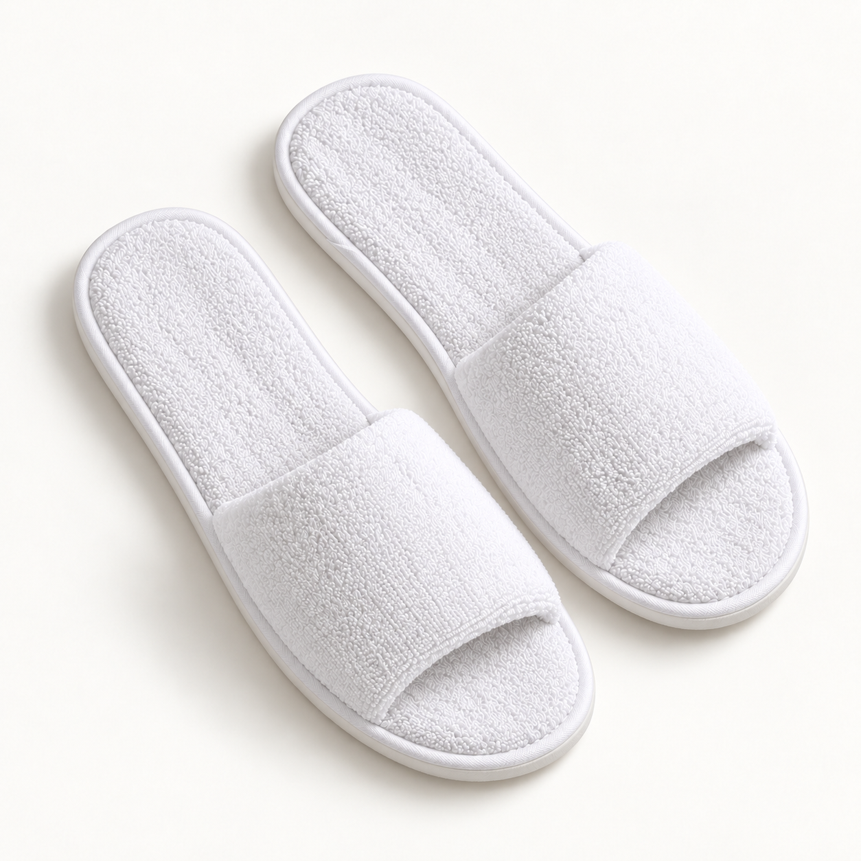 Cloud Open-Toe Terry Slipper — overhead