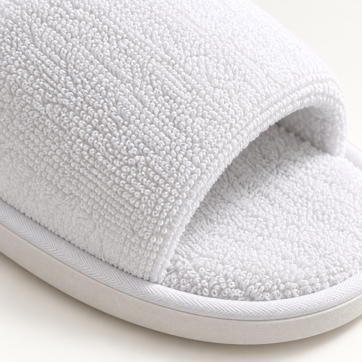 Cloud Open-Toe Terry Slipper — material