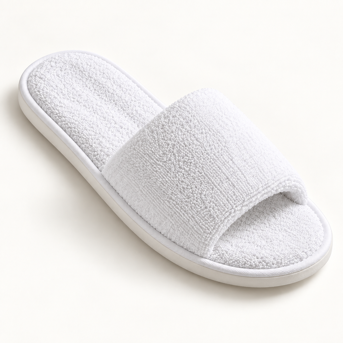 Cloud Open-Toe Terry Slipper — footbed