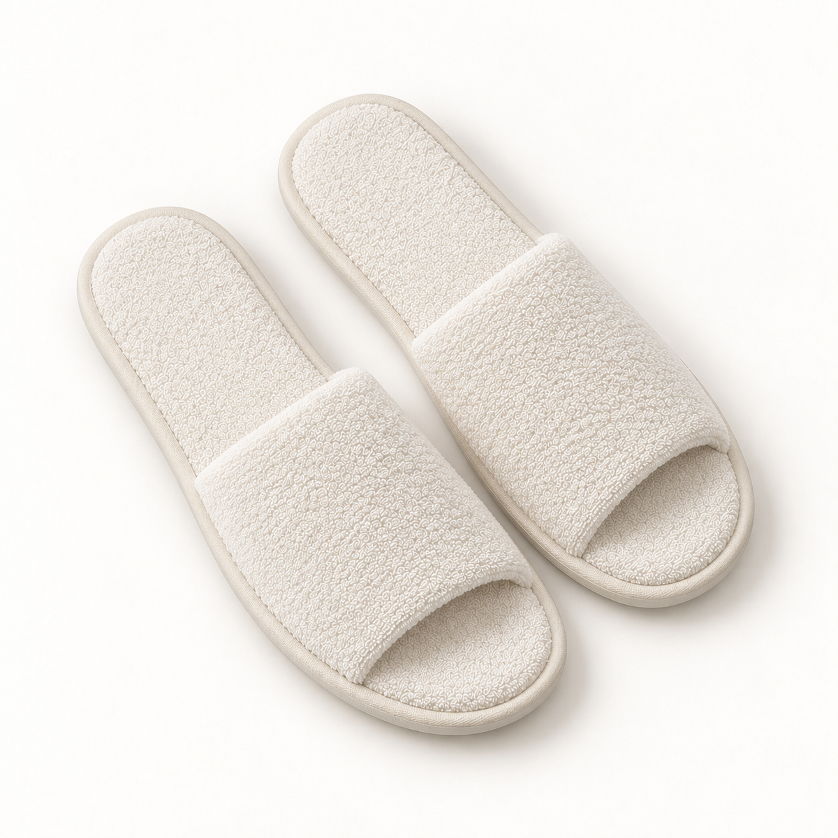 Haven Open-Toe Terry Slipper — overhead