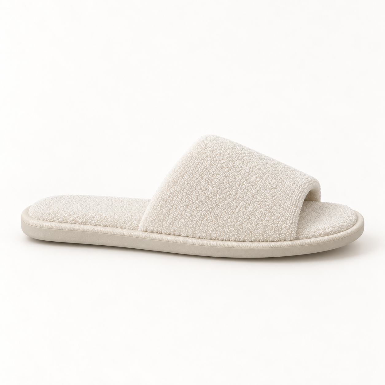 Haven Open-Toe Terry Slipper — profile