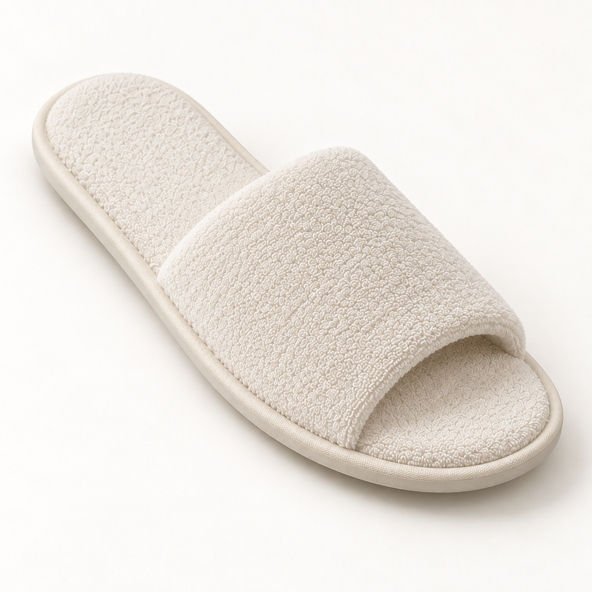 Haven Open-Toe Terry Slipper — footbed