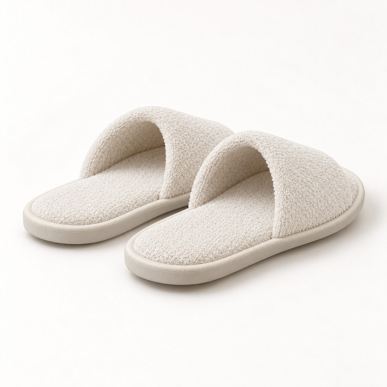 Haven Open-Toe Terry Slipper — rear