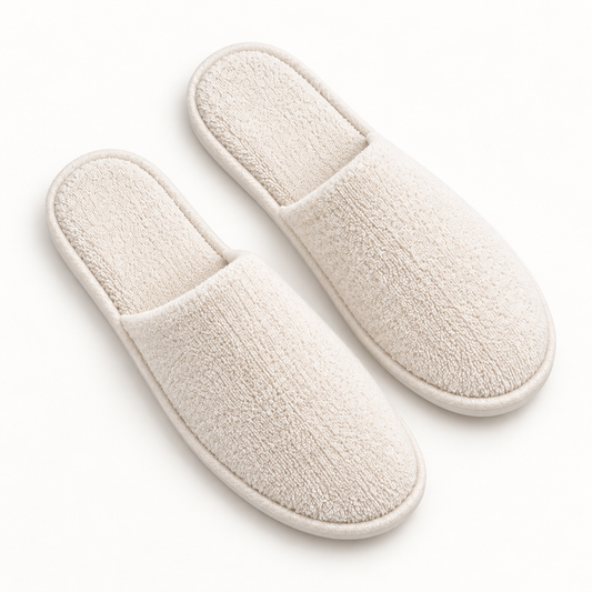 Haven Closed-Toe Terry Slipper — overhead