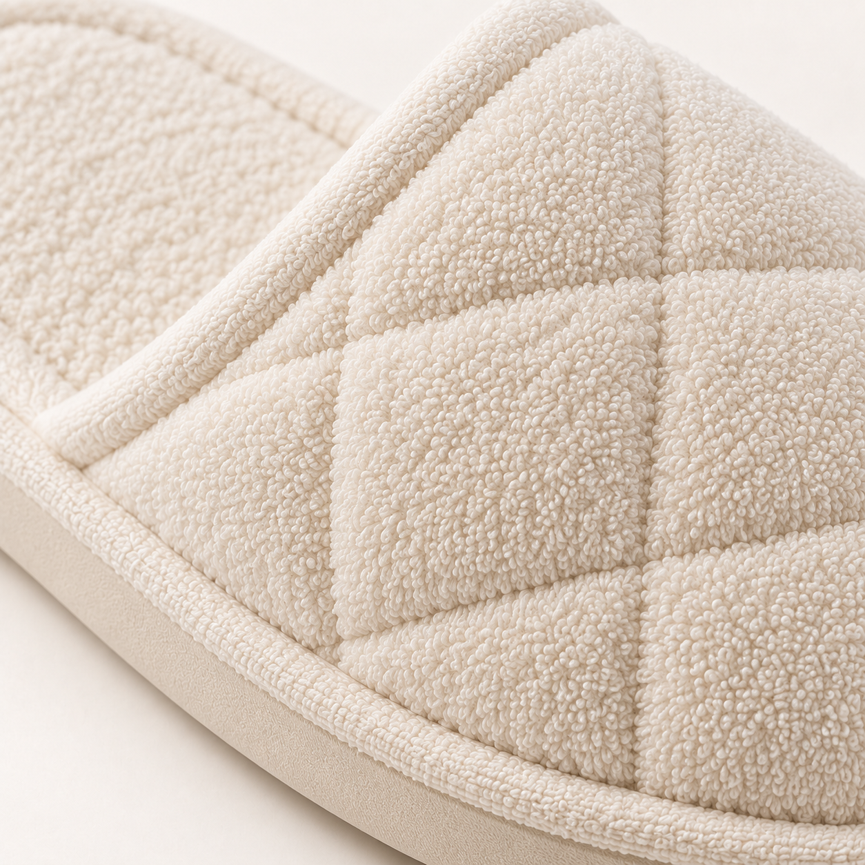 Cocoon Quilted Terry Slipper — material