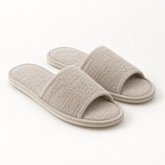Residence Open-Toe French Terry Slipper — hero