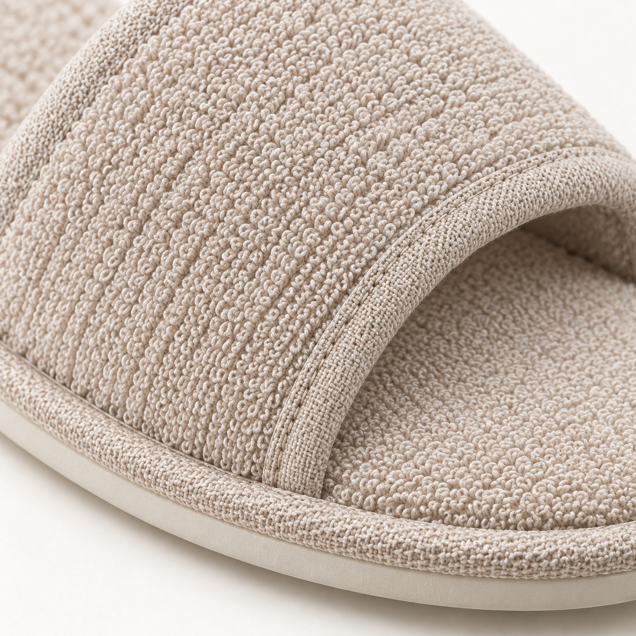 Residence Open-Toe French Terry Slipper — material