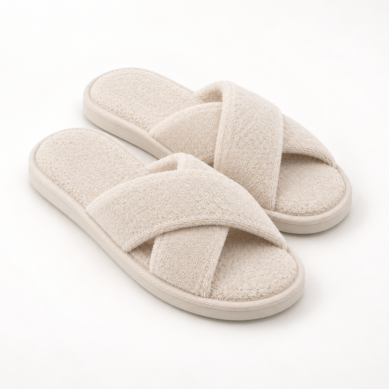 Signature Cross-Strap Terry Slipper — pair alternate