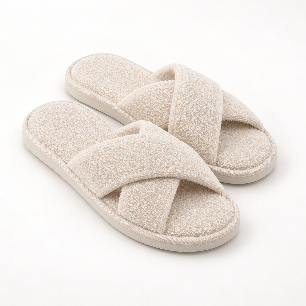 Signature Cross-Strap Terry Slipper — pair alternate