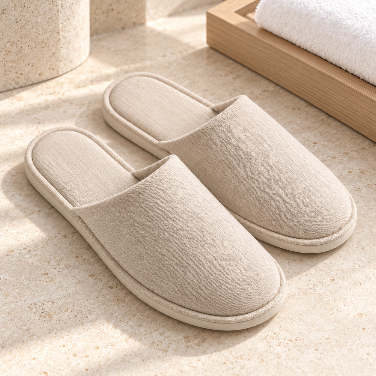 Bamboo Nest Closed-Toe Slipper — hospitality setting