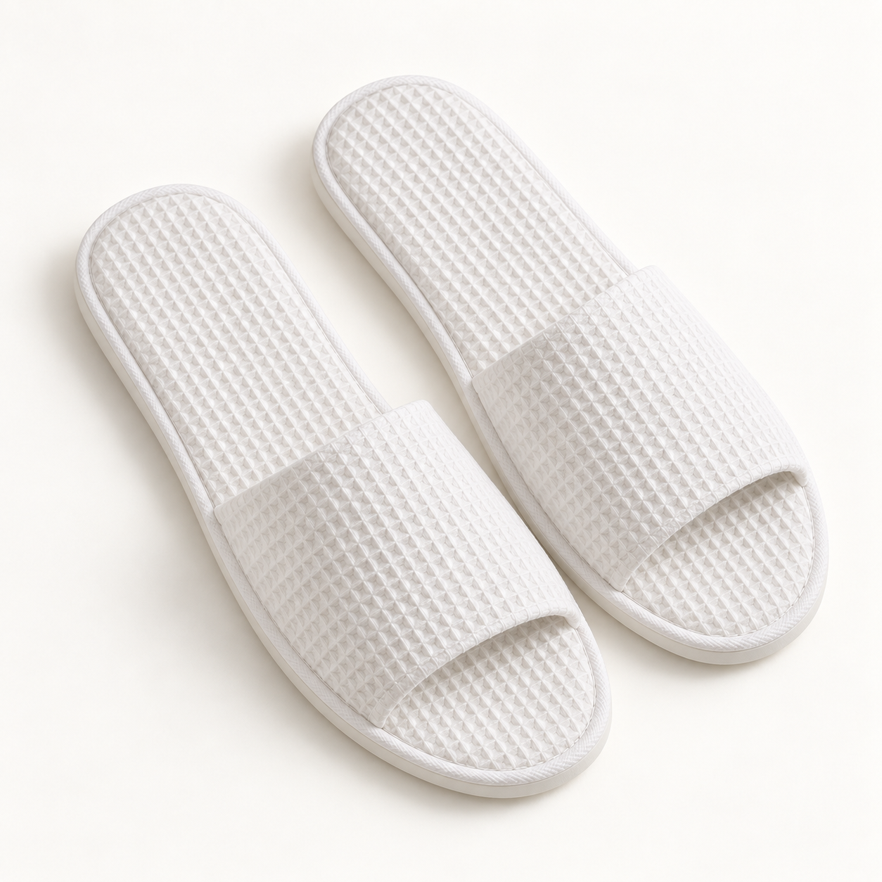 Eco Waffle Open-Toe Slipper — overhead