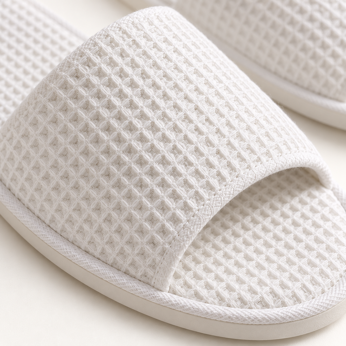 Eco Waffle Open-Toe Slipper — material