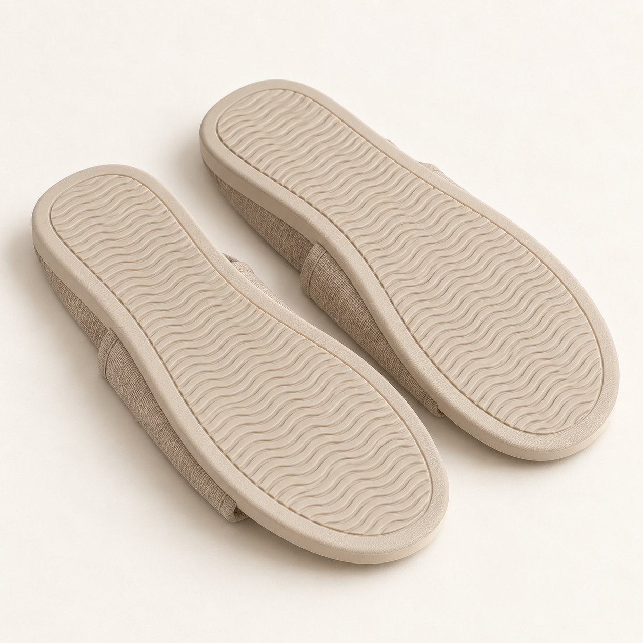 Linen Spa Open-Toe Slipper — sole