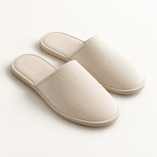 Cotton Canvas Closed-Toe Slipper — hero