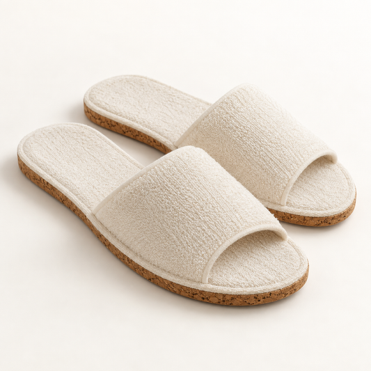 Cork Sole Open-Toe Slipper — hero