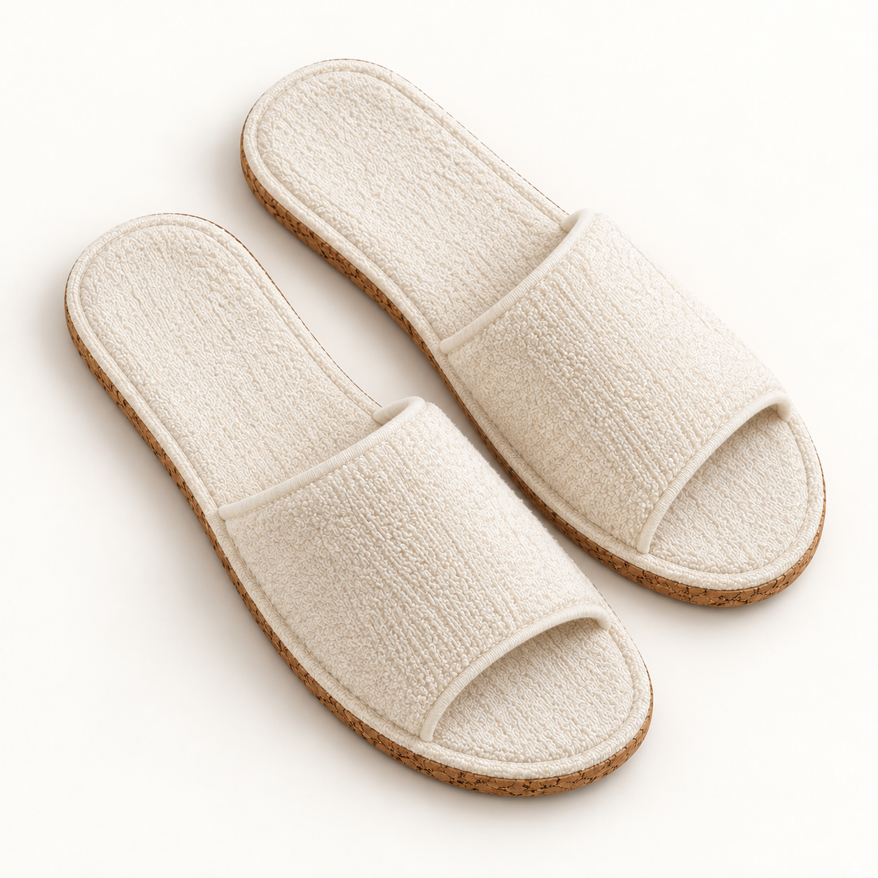 Cork Sole Open-Toe Slipper — overhead