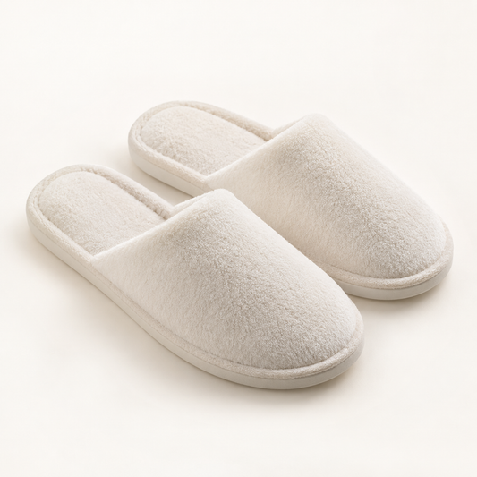 Plant-Based Plush Closed-Toe Slipper — hero
