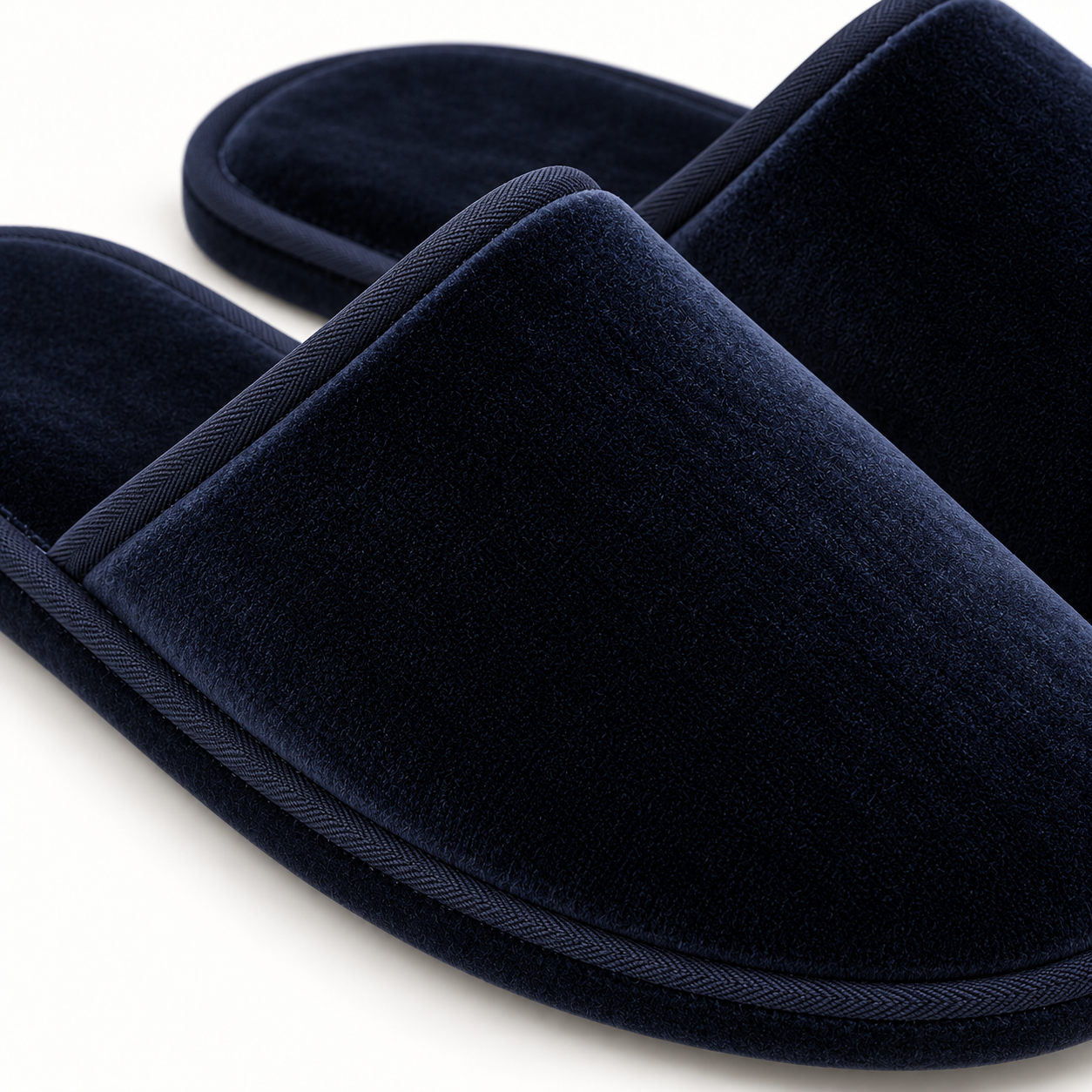 Nocturne Velvet Closed-Toe Slipper — material