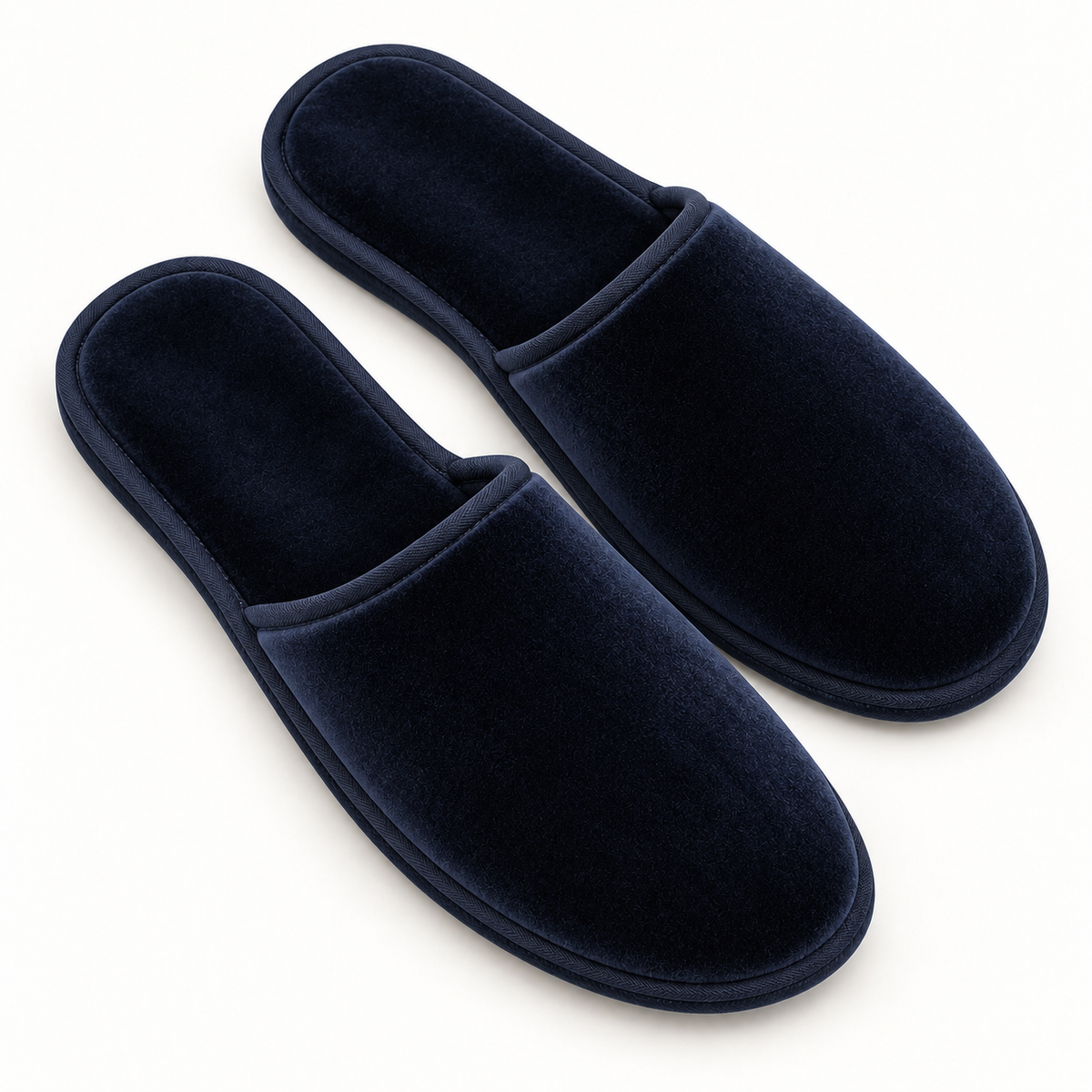 Nocturne Velvet Closed-Toe Slipper — footbed
