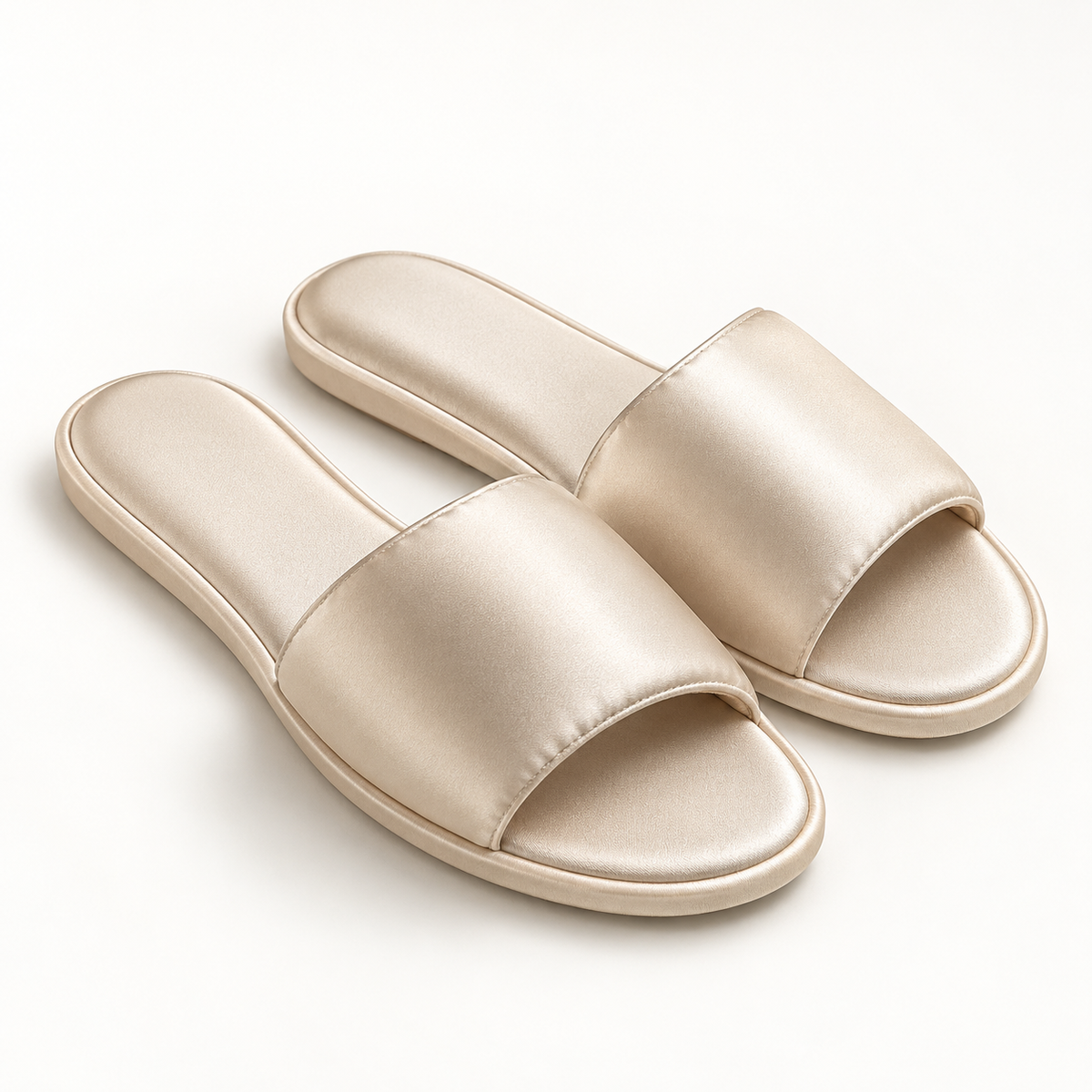 Pearl Satin Open-Toe Slipper — hero