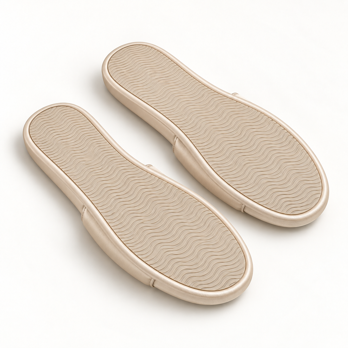 Pearl Satin Open-Toe Slipper — sole