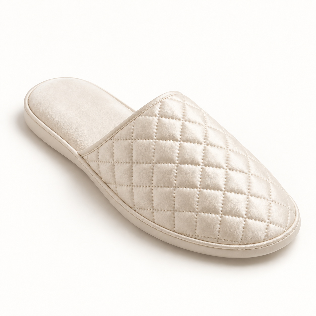 Opaline Quilted Closed-Toe Slipper — single