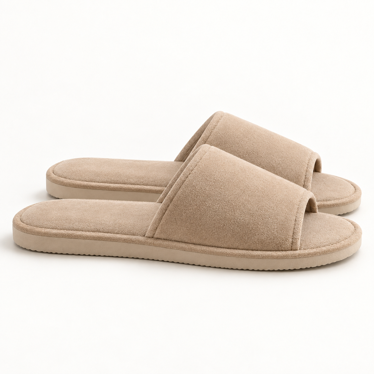 Riviera Faux-Suede Open-Toe Slipper — profile