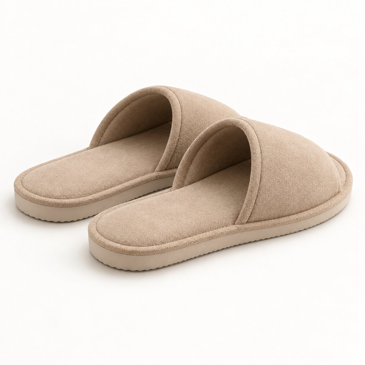 Riviera Faux-Suede Open-Toe Slipper — rear