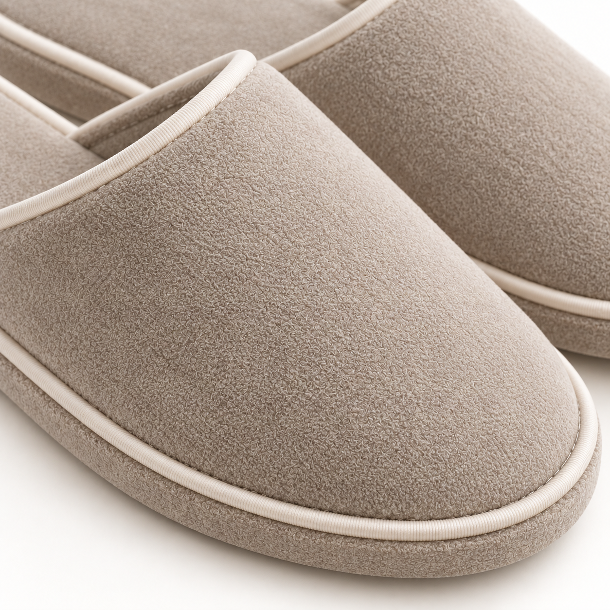 Imperial Piped Closed-Toe Slipper — material