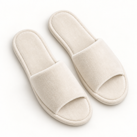 Bespoke Monogram-Ready Open-Toe Slipper — overhead