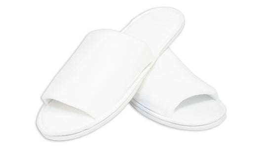 Open-Toe Luxury Hotel Slippers — Case of 100
