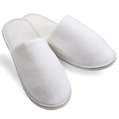 Closed-Toe Velour Slippers (100 pairs)